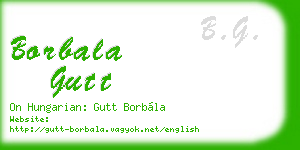 borbala gutt business card